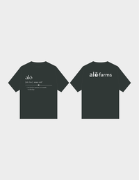 Alō Farms Soft Black 100% Cotton Short Sleeve Tee