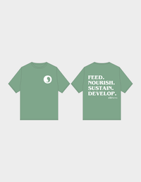 Alō Farms Sage 100% Cotton Short Sleeve Tee