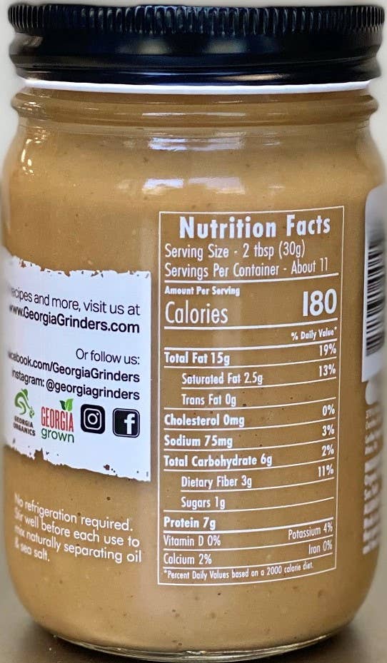 Georgia Grinders ORGANIC Creamy Peanut Butter